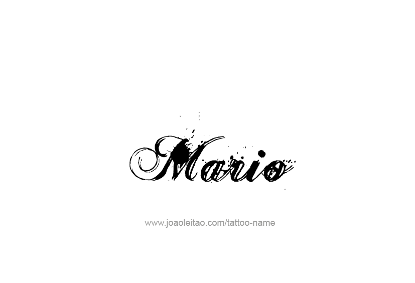 Tattoo Design  Name Mario   