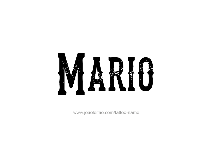 Tattoo Design  Name Mario   