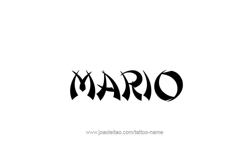 Tattoo Design  Name Mario