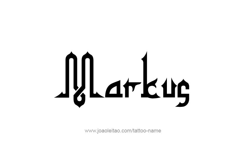 Tattoo Design  Name Markus   