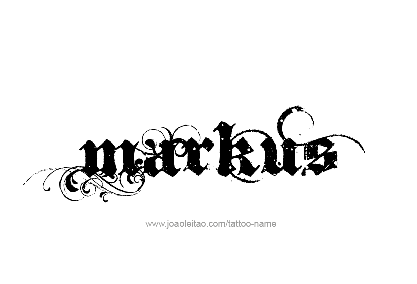 Tattoo Design  Name Markus   