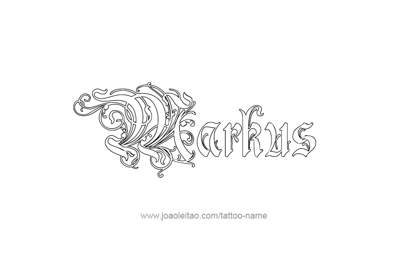 Tattoo Design  Name Markus   