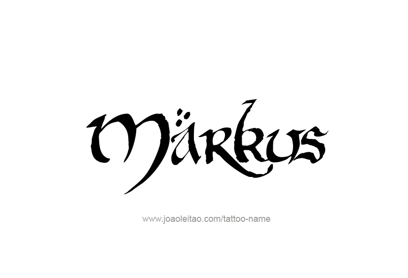 Tattoo Design  Name Markus   