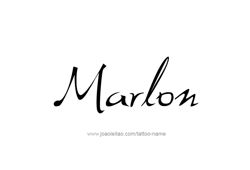 Tattoo Design  Name Marlon   