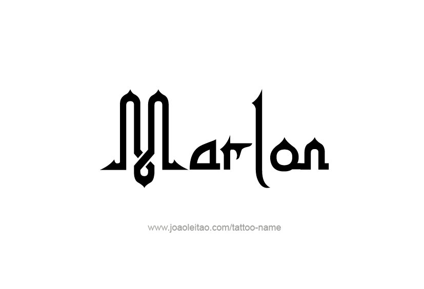 Tattoo Design  Name Marlon   