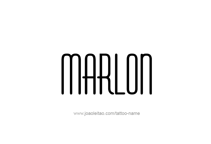 Tattoo Design  Name Marlon   