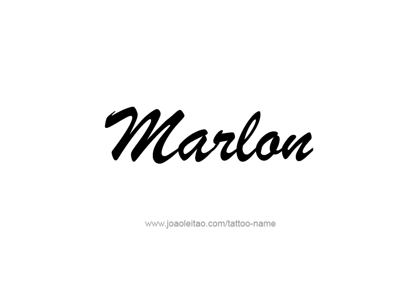 Tattoo Design  Name Marlon   