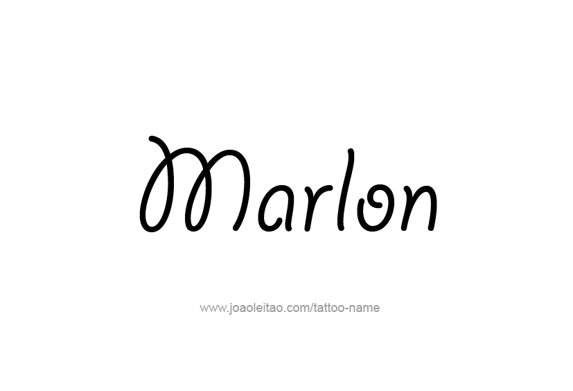 Tattoo Design  Name Marlon   