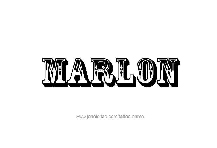 Tattoo Design  Name Marlon   