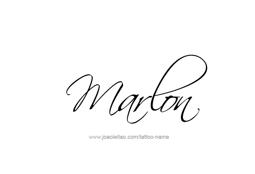 Tattoo Design  Name Marlon   