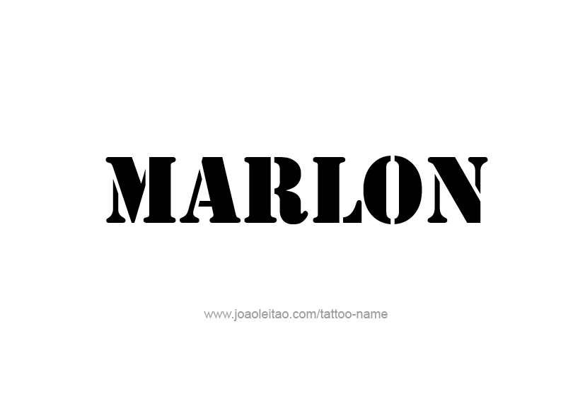 Tattoo Design  Name Marlon   