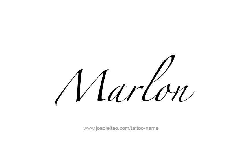 Tattoo Design  Name Marlon   