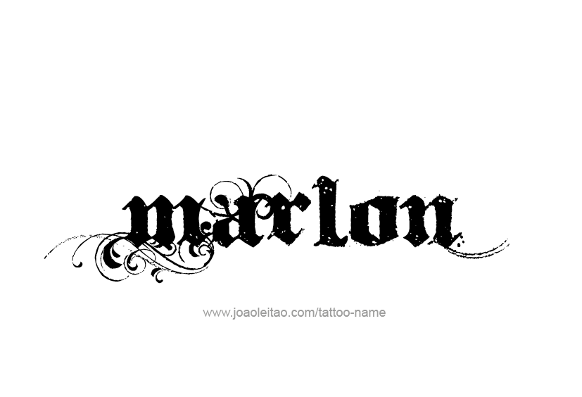 Tattoo Design  Name Marlon   