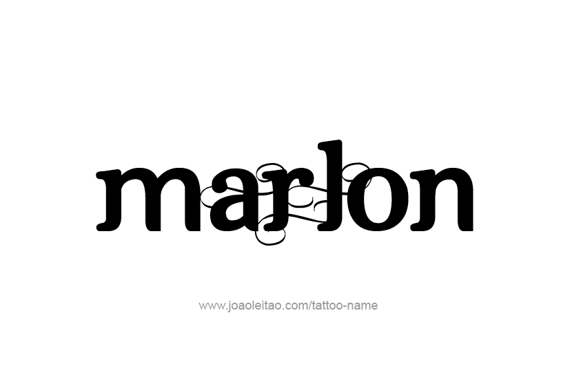 Tattoo Design  Name Marlon   