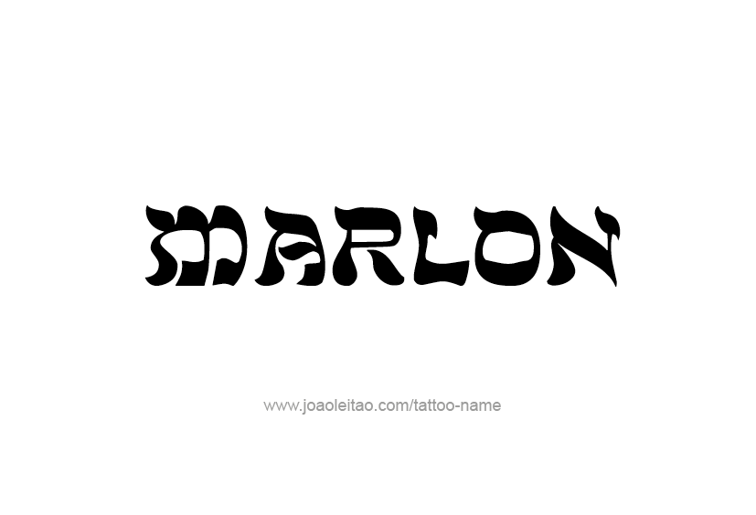 Tattoo Design  Name Marlon   