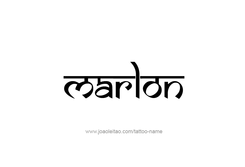 Tattoo Design  Name Marlon   