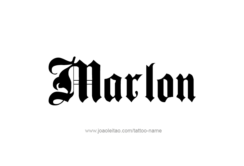 Tattoo Design  Name Marlon   