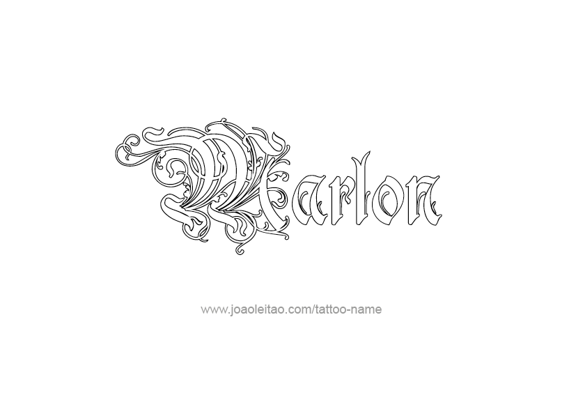 Tattoo Design  Name Marlon   