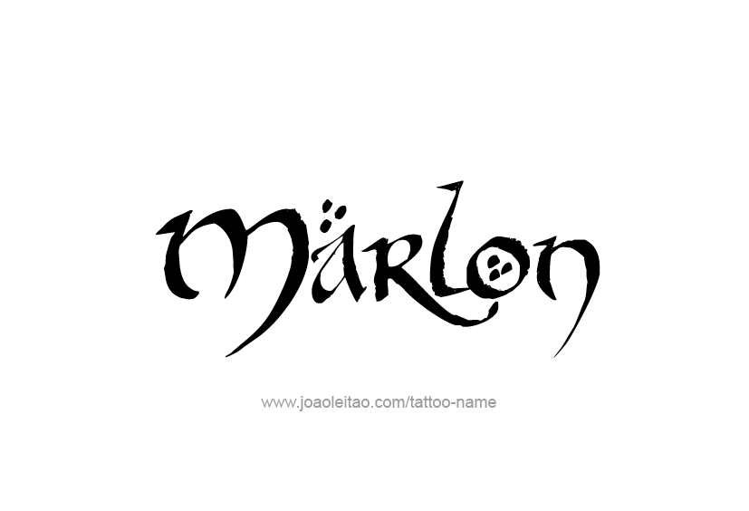 Tattoo Design  Name Marlon   