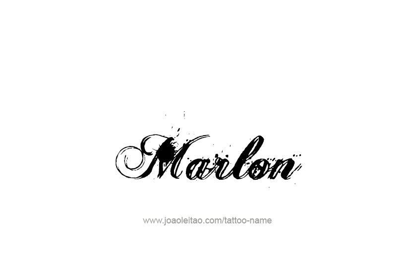 Tattoo Design  Name Marlon   