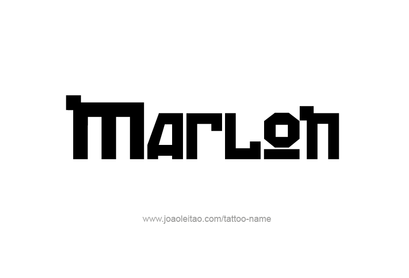 Tattoo Design  Name Marlon   