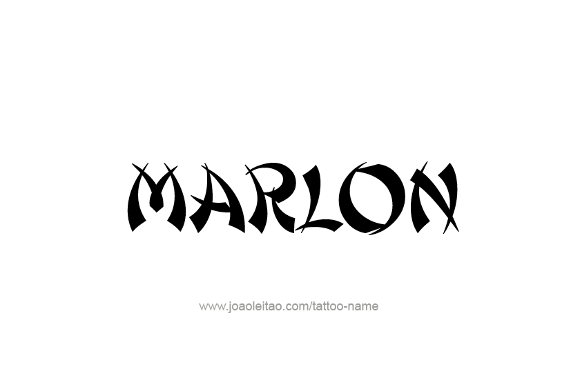 Tattoo Design  Name Marlon