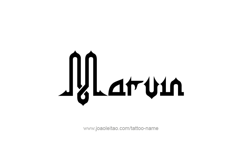 Tattoo Design  Name Marvin   