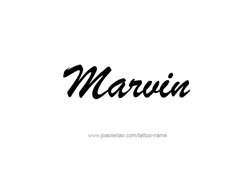 Tattoo Design  Name Marvin   