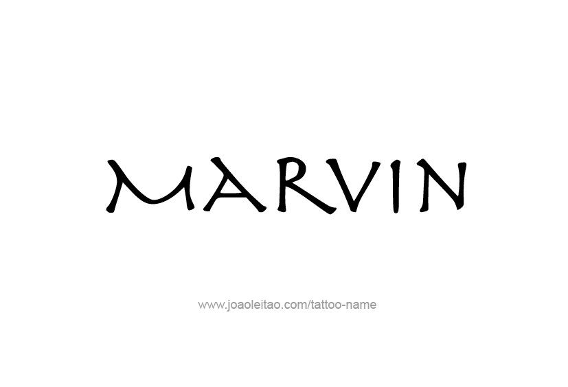 Tattoo Design  Name Marvin   