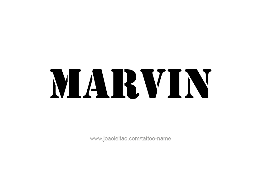 Tattoo Design  Name Marvin   