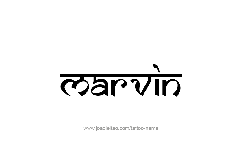 Tattoo Design  Name Marvin   