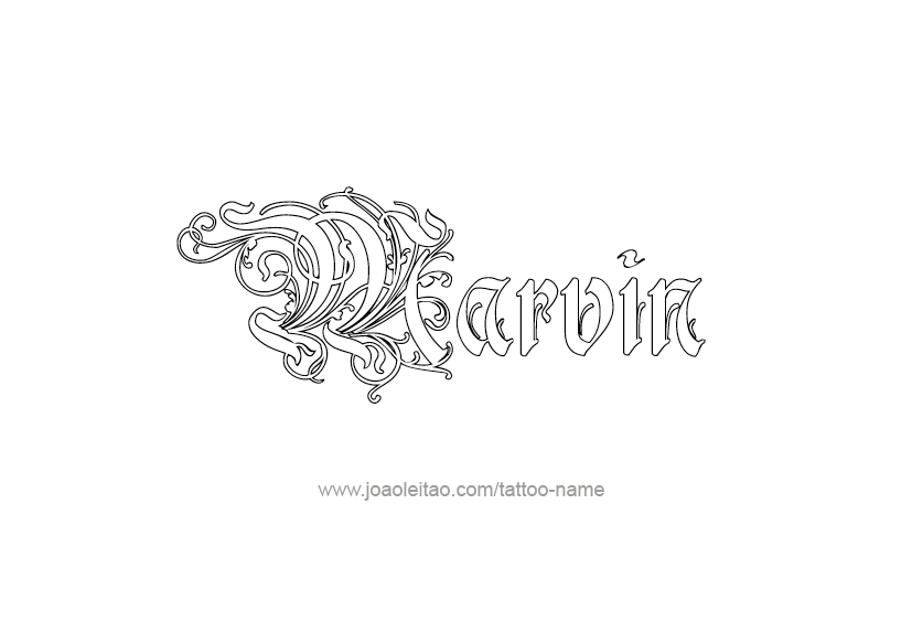 Tattoo Design  Name Marvin   