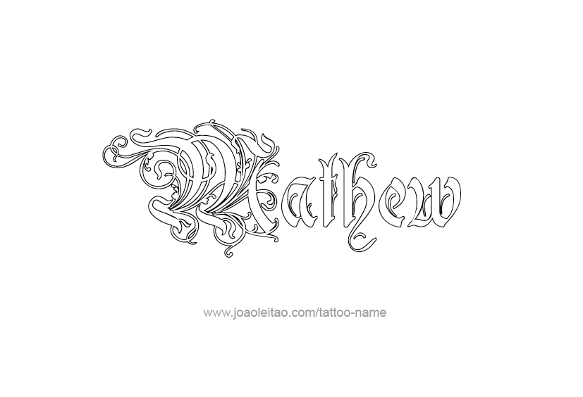 Tattoo Design  Name Mathew   