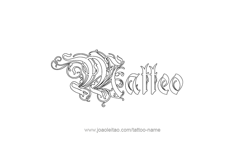 Tattoo Design  Name Matteo   