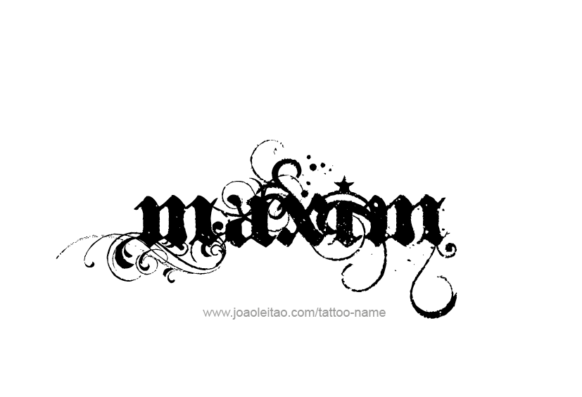 Tattoo Design  Name Maxim   