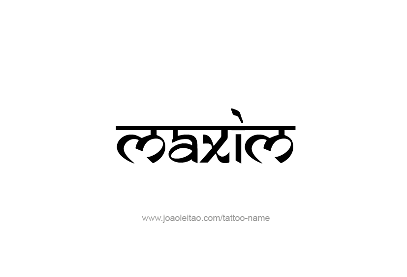 Tattoo Design  Name Maxim   