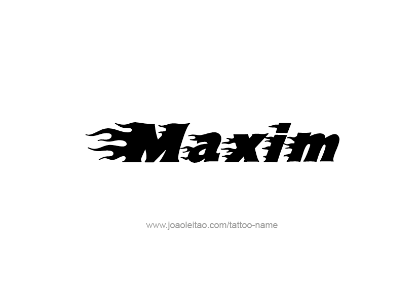 Tattoo Design  Name Maxim   