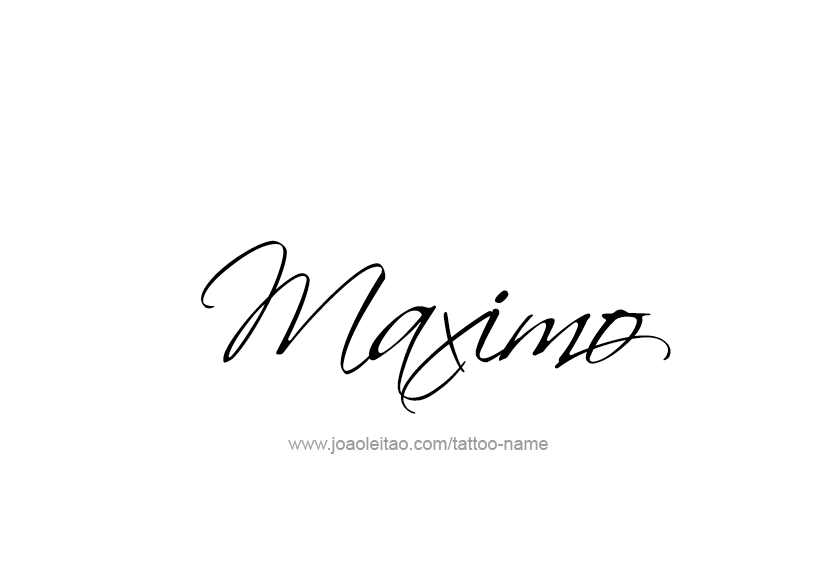 Maximo Name Tattoo Designs