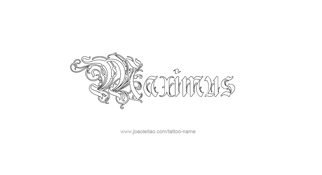 Tattoo Design  Name Maximus   