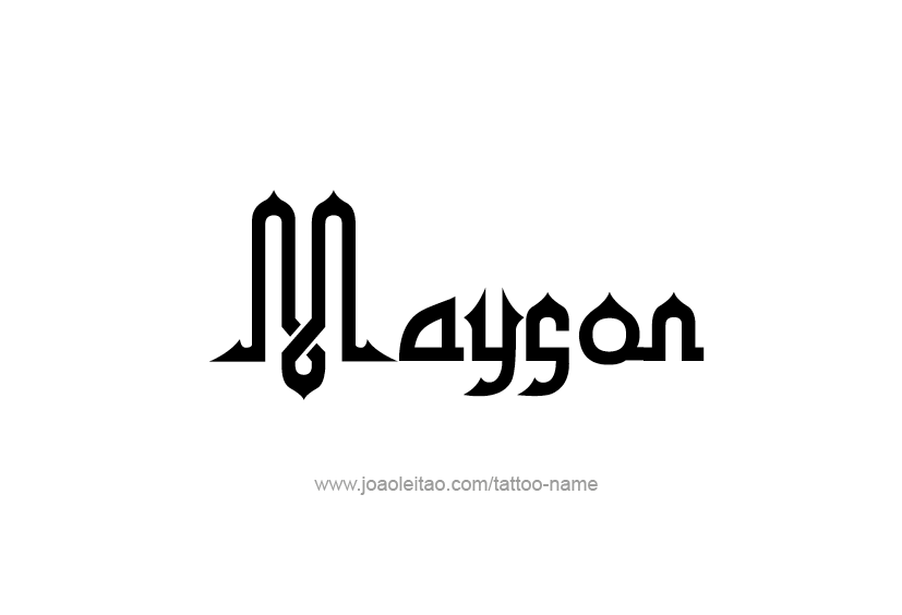 Tattoo Design  Name Mayson   