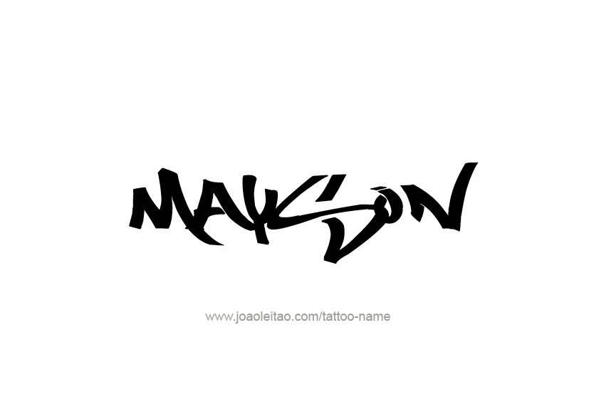 Tattoo Design  Name Mayson   