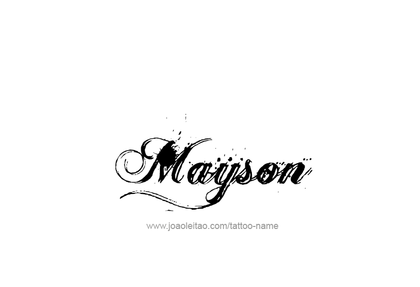 Tattoo Design  Name Mayson   