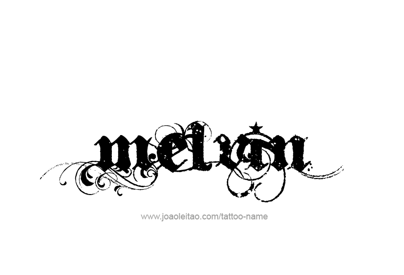 Tattoo Design  Name Melvin   