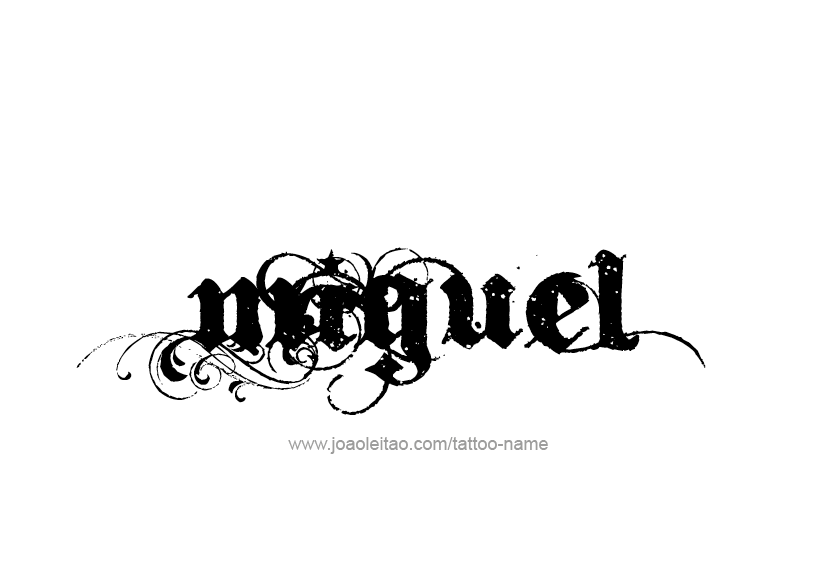 Tattoo Design  Name Miguel   