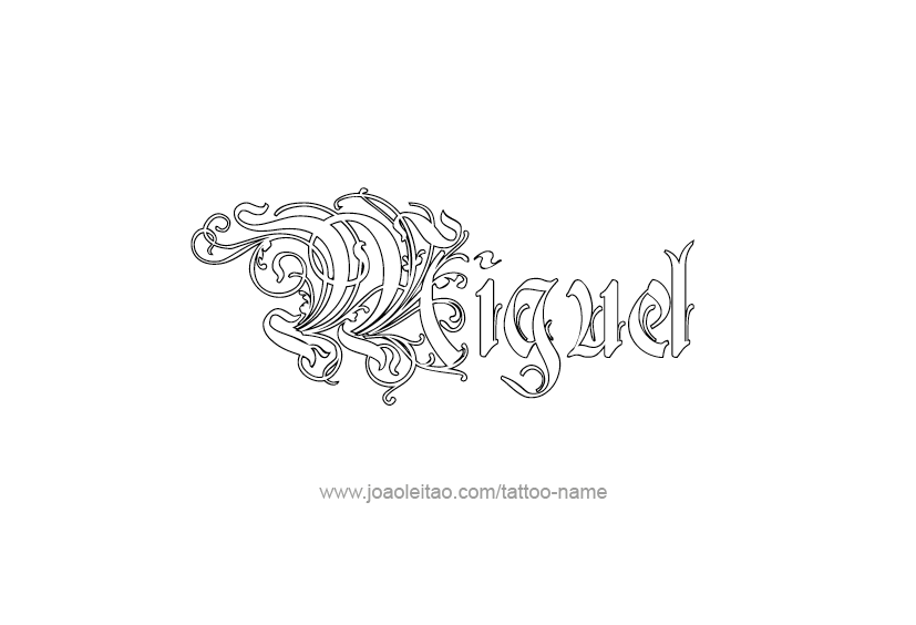 Tattoo Design  Name Miguel   