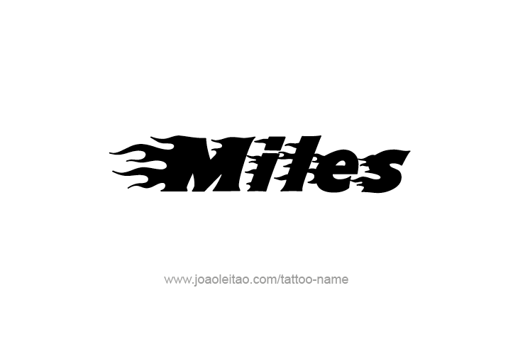 Tattoo Design  Name Miles   