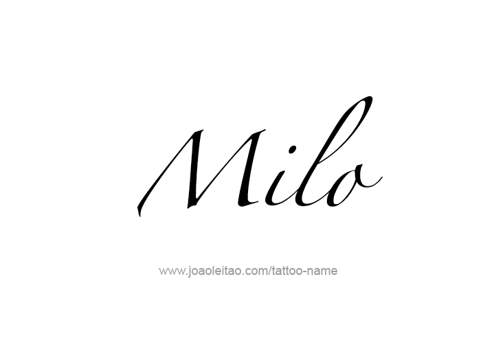 Tattoo Design  Name Milo   