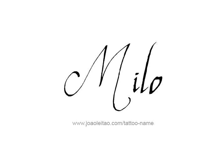 Tattoo Design  Name Milo   