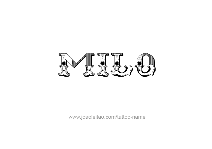 Tattoo Design  Name Milo   