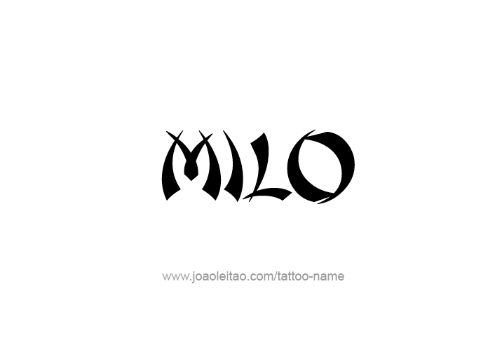 Tattoo Design  Name Milo